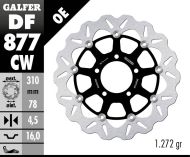 Πλωτό μπροστινό δίσκο φρένων Galfer WAVE FLOATING COMPLETE (C. ALU.) 310x4,5mm DF877CW