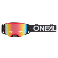 Motocross Goggles O'NEAL B-33 HEXA BLACK/RED - RADIUM RED V.26
