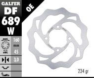 Disc frana spate Galfer WAVE FIXED DISC WAVE FIXED 160x3mm DF689W