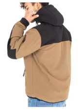 Jachetă textilă JOHN DOE HOOD XTM V3 RIP STOP SOFTSHELL DESERT/NEGRU