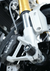 Dopuri de protecție ax furcă R&G RACING, negre, pentru BMW R Nine-T 13-22