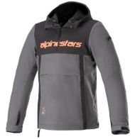 Motorcycle jacket ALPINESTARS SHERPA HOODIE BLACK/GREY/FLUO RED
