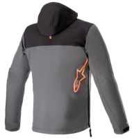Motorcycle jacket ALPINESTARS SHERPA HOODIE BLACK/GREY/FLUO RED