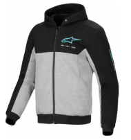 Motorcycle sweatshirt ALPINESTARS CHROME V2 SPORT BK/GY/TQ