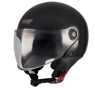 CASCĂ SCUTER MT STREET S PURE A1 NEGRU LUCIOS