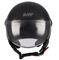 CASCĂ SCUTER MT STREET S PURE A1 NEGRU LUCIOS