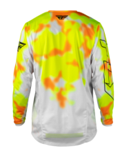 Motocross shirt FLY RACING Kinetic Blur- White/Hi-Vis/Orange