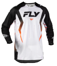 Motocross shirt FLY RACING Evolution DST Bolt - White/Black/Orange