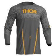 Motocross jersey THOR PULSE MONO DARK GRAY/YELLOW