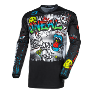 Tricou motocross O`NEAL ELEMENT RANCID NEGRU/ALB