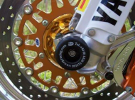 Dopuri de protecție ax furcă R&G RACING, negre, GASGAS EC / Yamaha WR/YZ/YZF