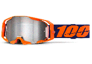 Motocross Goggles 100% ARmatic NEON ORANGE SILVER MIRROR
