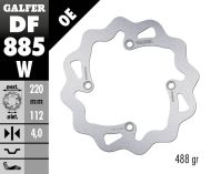 Disc frana spate Galfer WAVE FIXED DISC WAVE FIXED 220x4mm DF885W