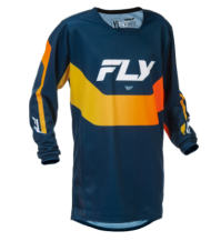 Tricou motocross copii FLY RACING Kinetic Jugend - Bleumarin/Portocaliu