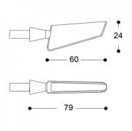 Indicatoare LED pentru motociclete BARRACUDA SQ-LED B-LUX RED