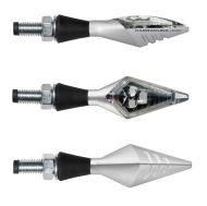 Indicatoare LED pentru motociclete BARRACUDA X-LED B-LUX SILVER