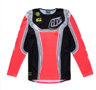 Motocross Jersey TROY LEE DESIGNS SE PRO Stripes Jersey - Infra Red/Black