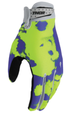 Motocross gloves THOR LAUNCHMODE BLEACH GRAY/ACID