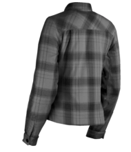 Tricou motociclist damă ICON Fallblock Flannel Negru