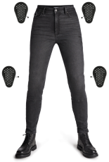 Дамски мото дънки PANDO MOTO Kaya Slim Grey - Slim-Fit Armalith®