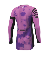Women's motocross jersey THOR LAUNCHMODE BLEACH BLACK/ORCHID