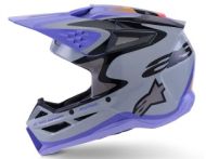 Детска мотокрос каска ALPINESTARS SM3 JETTSON GRAY/PUR/BLK