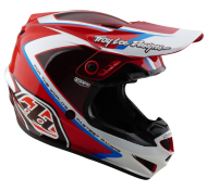 Kids motocross helmet TROY LEE DESIGNS GP Shutter - Red/White