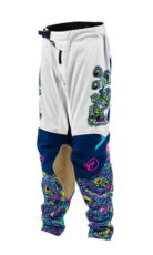 Children's motocross breeches FLY RACING Kinetic Mesh Youth White / Blue / Multi