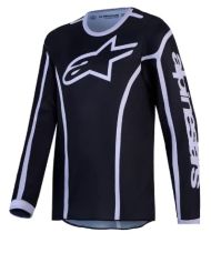 Παιδική φανέλα motocross Alpinestars FLUID APEX V2 ΜΑΥΡΟ/ΑΣΗΜΙ