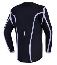 Παιδική φανέλα motocross Alpinestars FLUID APEX V2 ΜΑΥΡΟ/ΑΣΗΜΙ