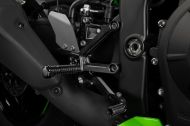 Rear footrests FXR black KAWAS. GILLES FXR-K08-B