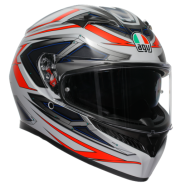 Cască AGV K3 SPACE ALB MAT/ROȘU FLUOR