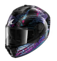 Каска SHARK SPARTAN RS CARBON REPTAIA BLACK/BLUE/PURPLE