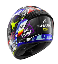 Каска SHARK SPARTAN RS CARBON STREETRUSH BLACK/BLUE/SILVER/YELLOW