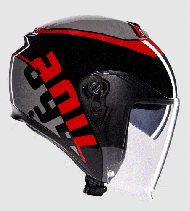 Casca pentru scuter AGV IRIDES VALENZA GR MAT/NEGRU/ROSIU