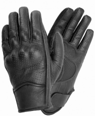Mănuși de piele pentru motociclete MOTO ID ROUTE PERFORATE NEGRE