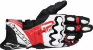 Leather gloves ALPINESTARS GP+ R V3 LTHR BK/WT/BRT RD