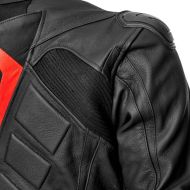 Geacă moto din piele ADRENALINE SYMETRIC BLACK