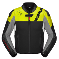 Geacă moto din piele SPIDI DP PROGRESSIVE HYBRID PERFORATED Negru/Fluo