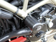 Protecții spate R&G RACING Aero Crash, negre, pentru Ducati Streetfighter 1098S 09-14 / Hypermotard 1100 EVo 09-12 / 796 10-12
