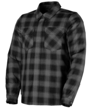 Tricou motociclist ICON Fallblock Flannel negru