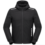 Φούτερ μοτοσικλέτας SPIDI HOODIE ARMOR ΑΝΟΙΧΤΟ ΜΑΥΡΟ