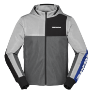 Φούτερ μοτοσικλέτας SPIDI HOODIE ΔΙΧΤΥ ΓΚΡΙ/ΜΠΛΕ