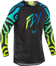 Tricou motocross FLY RACING Evolution DST S.E. Zen - Negru/Albastru/Hi-Vis 2025