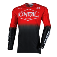 Tricou motocross O'NEAL MAYHEM HEXX NEGRU/ROSU V.25