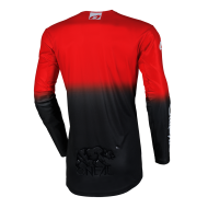 Tricou motocross O'NEAL MAYHEM HEXX NEGRU/ROSU V.25
