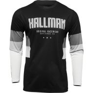 Motocross Jersey THOR HALLMAN DIFFER DRAFT BLACK/WHITE