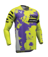 Motocross jersey THOR LAUNCHMODE BLEACH GRAY/ACID