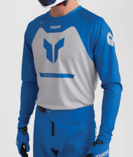 Motocross Jersey THOR RIDEMODE MENACE BLUE