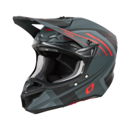 Casca motocross SERIA 5 POLIACRILIT SPIKE GRI/ROSU V.25